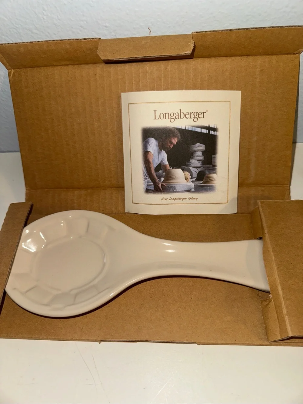 NEW Longaberger Woven Traditions Ceramic Spoon Rest Wall Hanging Decor